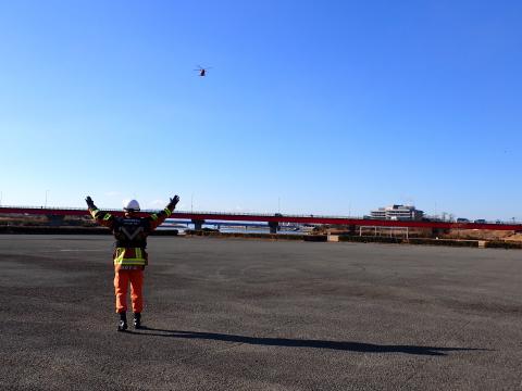 離着陸支援を行う様子です。