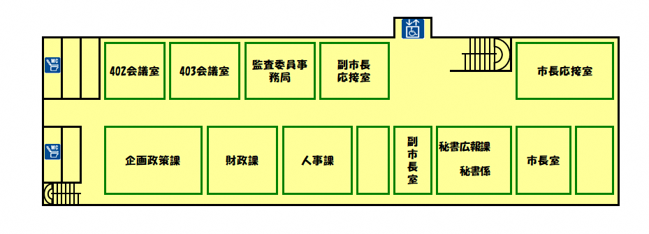 庁舎四階の案内図