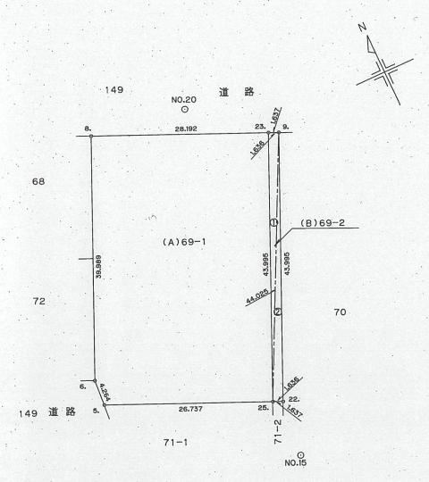 元禄橋町69番1（画地図）